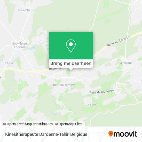 Kinésithérapeute Dardenne-Tahir kaart