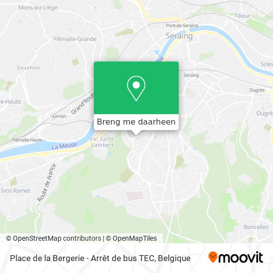 Place de la Bergerie - Arrêt de bus TEC kaart