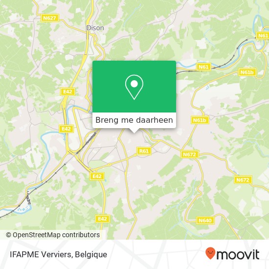 IFAPME Verviers kaart