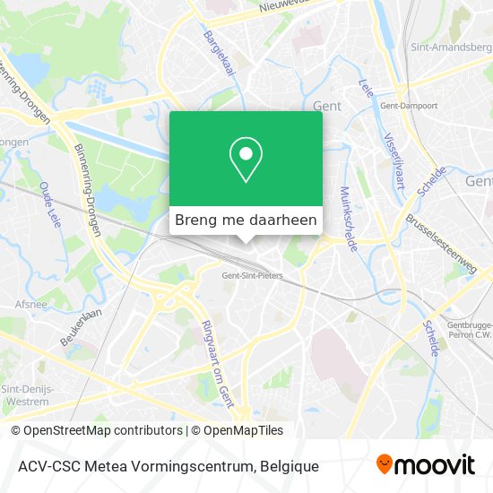 ACV-CSC Metea Vormingscentrum kaart