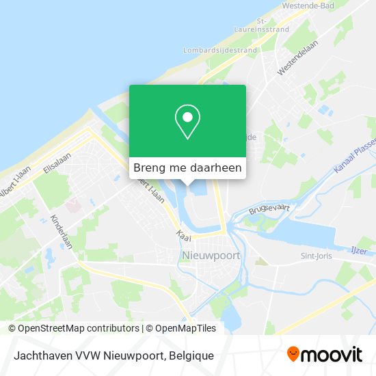 Jachthaven VVW Nieuwpoort kaart