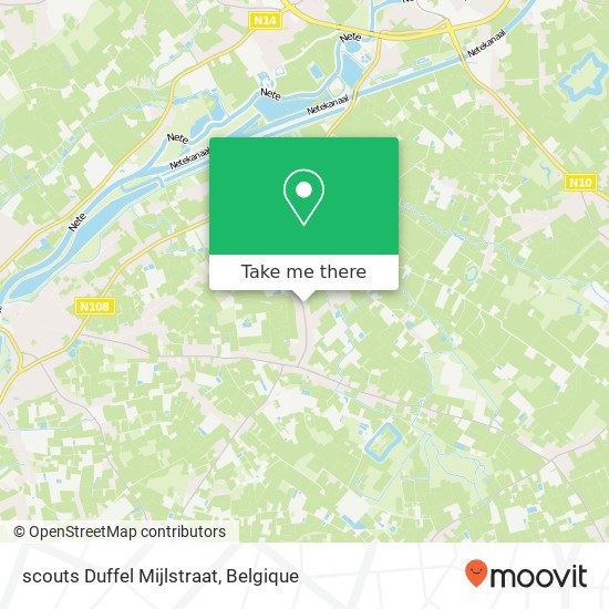 scouts Duffel Mijlstraat kaart