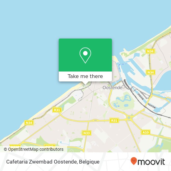 Cafetaria Zwembad Oostende kaart