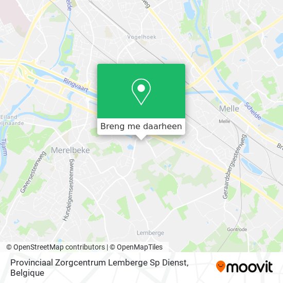 Provinciaal Zorgcentrum Lemberge Sp Dienst kaart