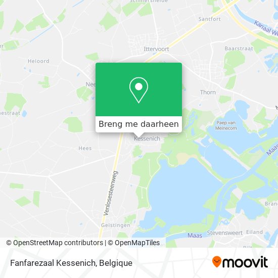 Fanfarezaal Kessenich kaart