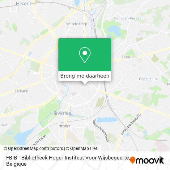 FBIB - Bibliotheek Hoger Instituut Voor Wijsbegeerte kaart
