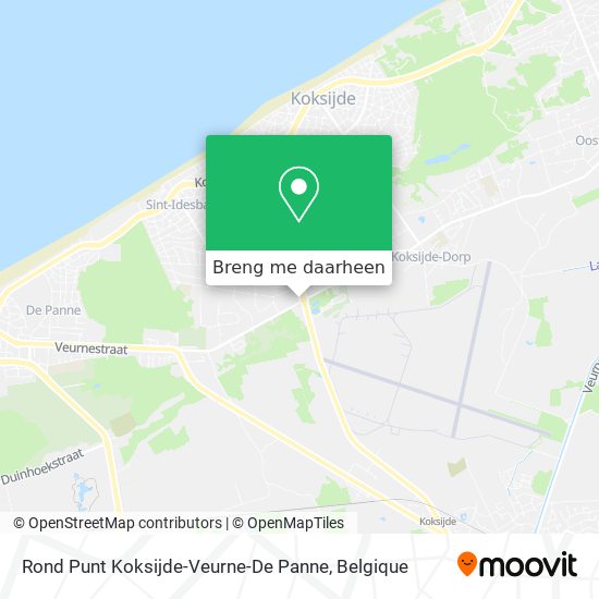 Rond Punt Koksijde-Veurne-De Panne kaart