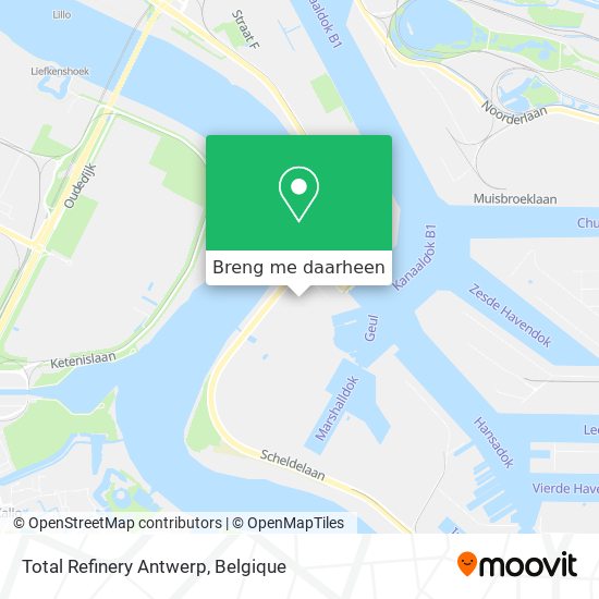 Total Refinery Antwerp kaart