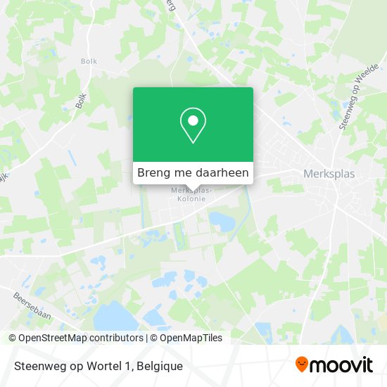 Steenweg op Wortel 1 kaart