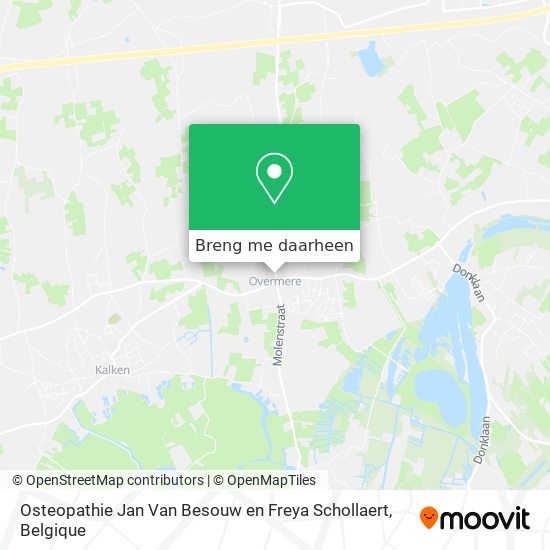 Osteopathie Jan Van Besouw en Freya Schollaert kaart