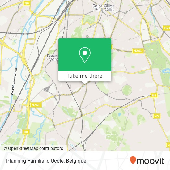 Planning Familial d'Uccle kaart