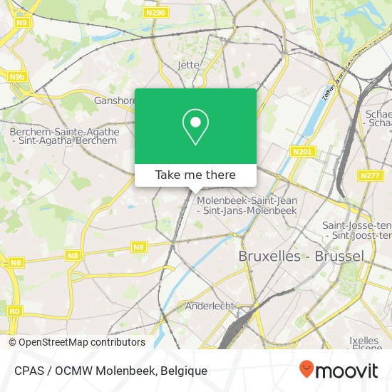 CPAS / OCMW Molenbeek kaart
