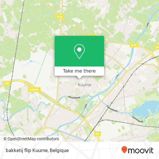 bakketij flip Kuurne kaart