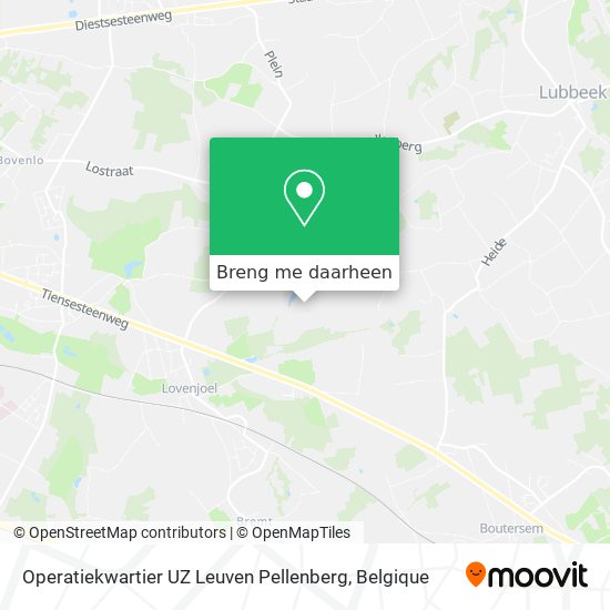 Operatiekwartier UZ Leuven Pellenberg kaart