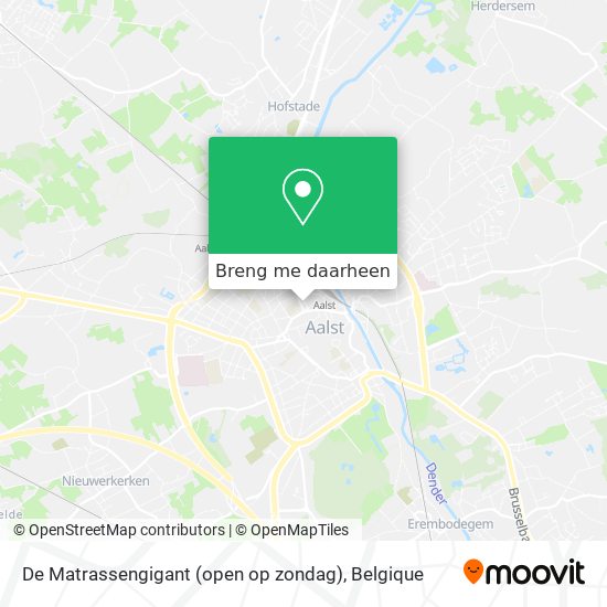 De Matrassengigant (open op zondag) kaart