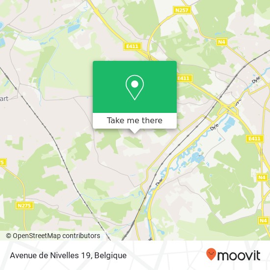 Avenue de Nivelles 19 kaart