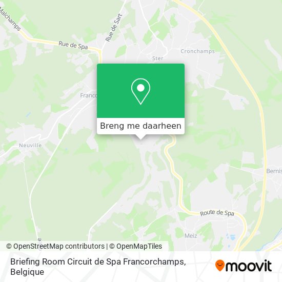 Briefing Room Circuit de Spa Francorchamps kaart