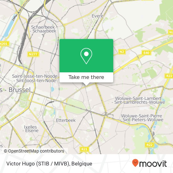 Victor Hugo (STIB / MIVB) kaart