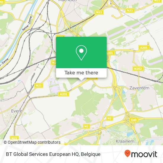 BT Global Services European HQ kaart