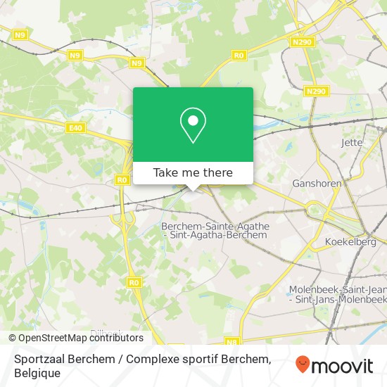 Sportzaal Berchem / Complexe sportif Berchem kaart