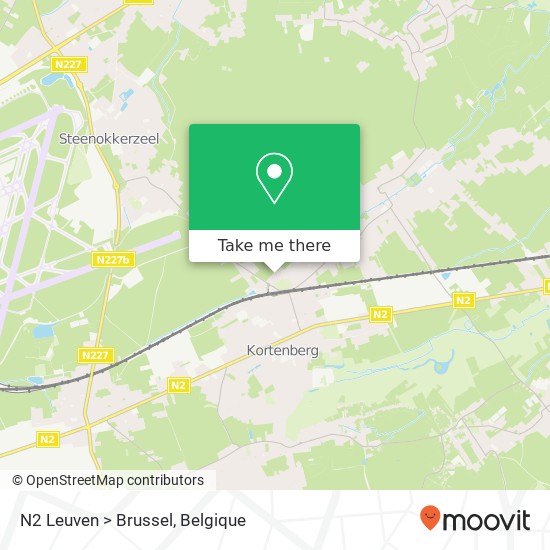 N2 Leuven > Brussel kaart