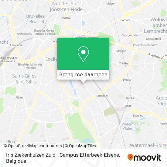 Iris Ziekenhuizen Zuid - Campus Etterbeek-Elsene kaart