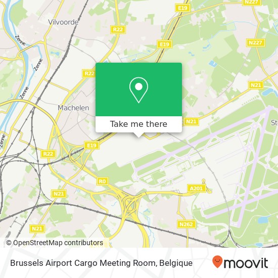 Brussels Airport Cargo Meeting Room kaart