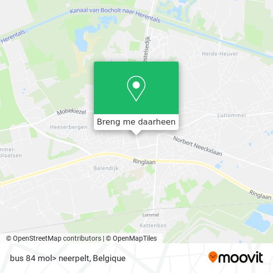 bus 84 mol> neerpelt kaart