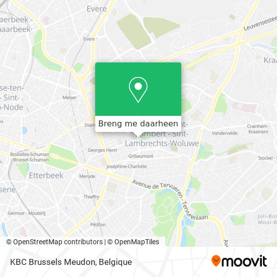 KBC Brussels Meudon kaart
