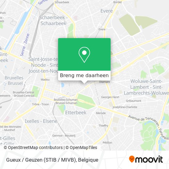 Gueux / Geuzen (STIB / MIVB) kaart