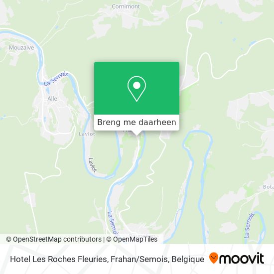 Hotel Les Roches Fleuries, Frahan / Semois kaart