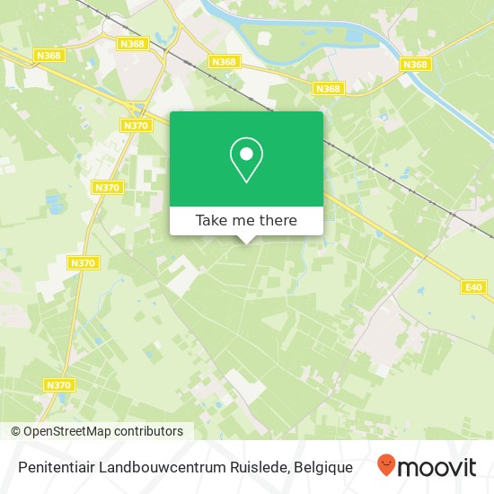 Penitentiair Landbouwcentrum Ruislede kaart