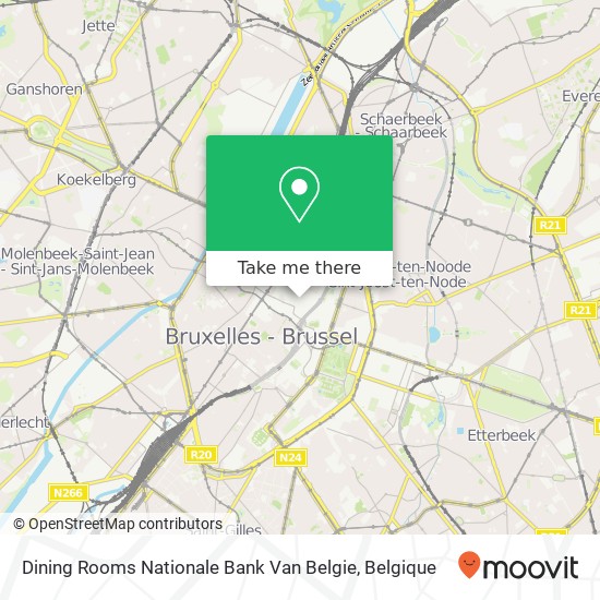 Dining Rooms Nationale Bank Van Belgie kaart