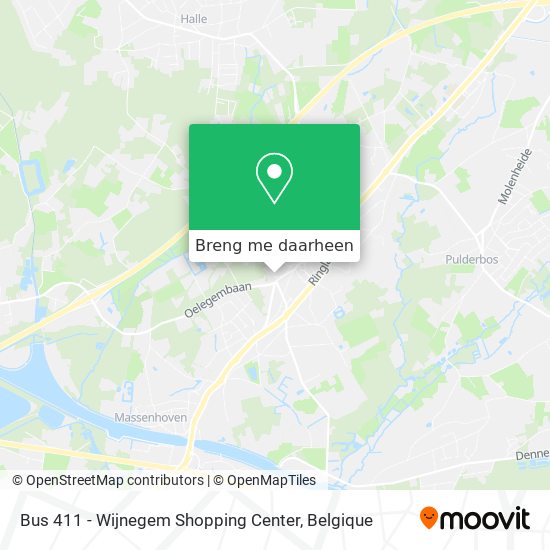 Bus 411 - Wijnegem Shopping Center kaart