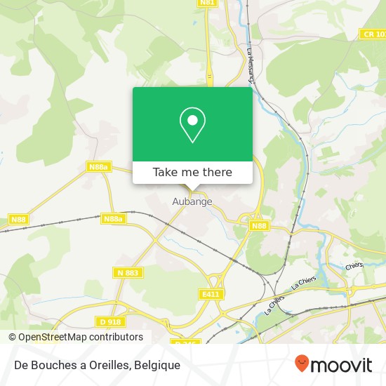 De Bouches a Oreilles, Rue du Village 4 6790 Aubange kaart