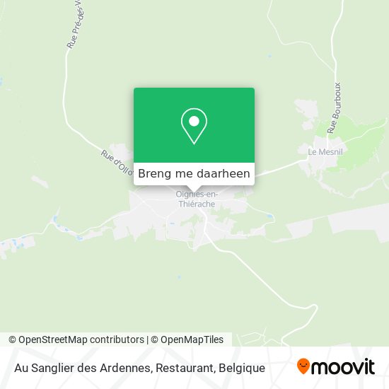 Au Sanglier des Ardennes, Restaurant kaart