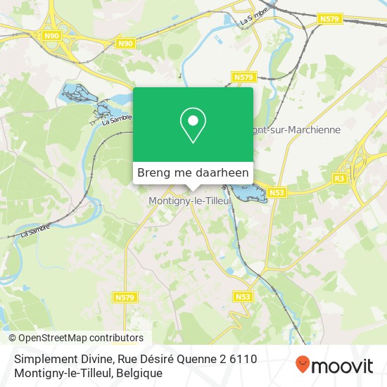 Simplement Divine, Rue Désiré Quenne 2 6110 Montigny-le-Tilleul kaart