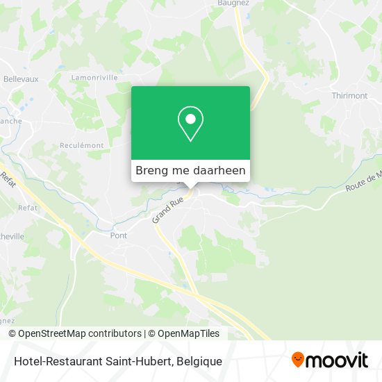 Hotel-Restaurant Saint-Hubert kaart