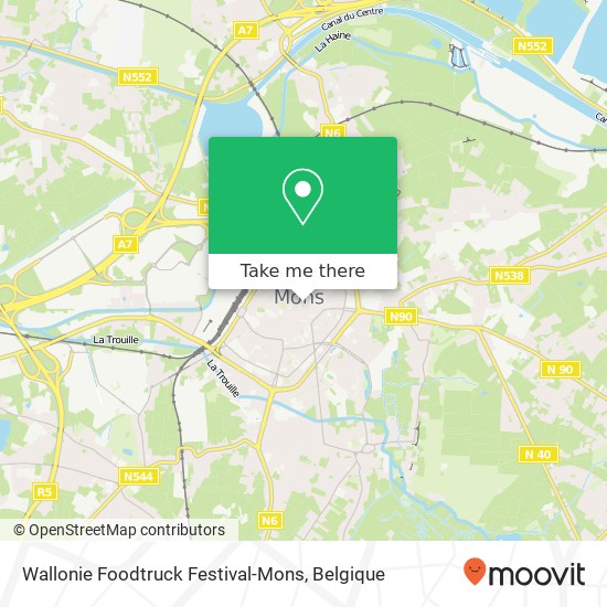 Wallonie Foodtruck Festival-Mons kaart