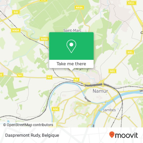 Daspremont Rudy, Rue de Gembloux 187 5002 Namur kaart