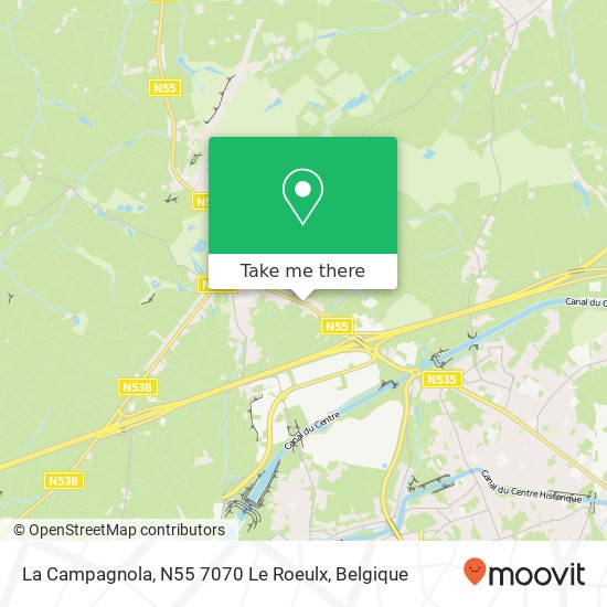 La Campagnola, N55 7070 Le Roeulx kaart