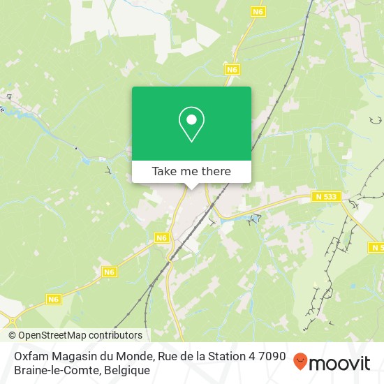 Oxfam Magasin du Monde, Rue de la Station 4 7090 Braine-le-Comte kaart