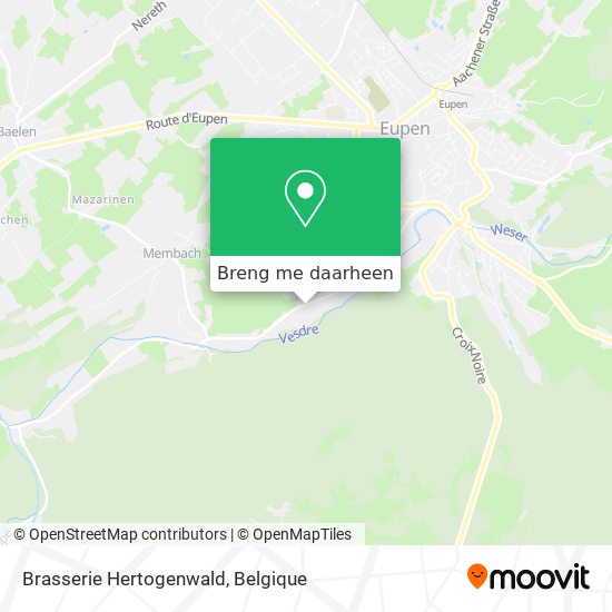 Brasserie Hertogenwald kaart