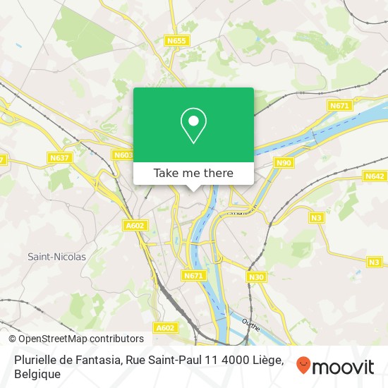 Plurielle de Fantasia, Rue Saint-Paul 11 4000 Liège kaart