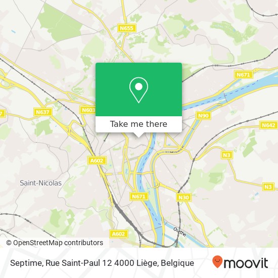 Septime, Rue Saint-Paul 12 4000 Liège kaart