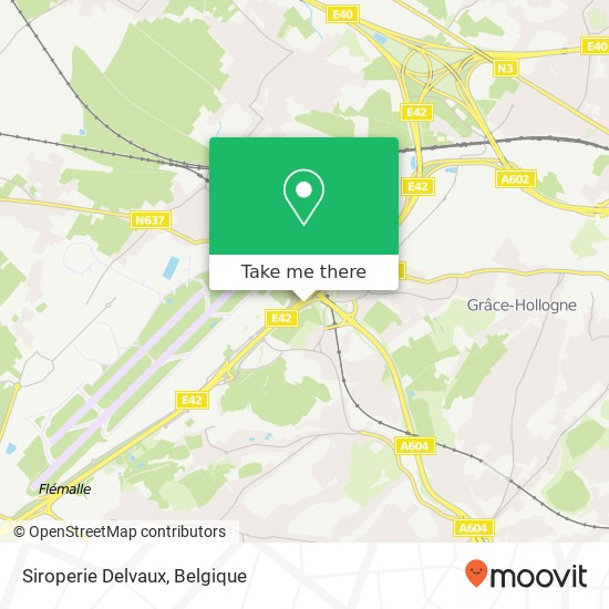 Siroperie Delvaux, Bierset 4460 Grâce-Hollogne kaart