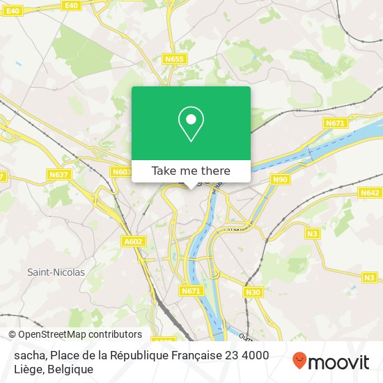 sacha, Place de la République Française 23 4000 Liège kaart