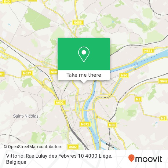 Vittorio, Rue Lulay des Febvres 10 4000 Liège kaart