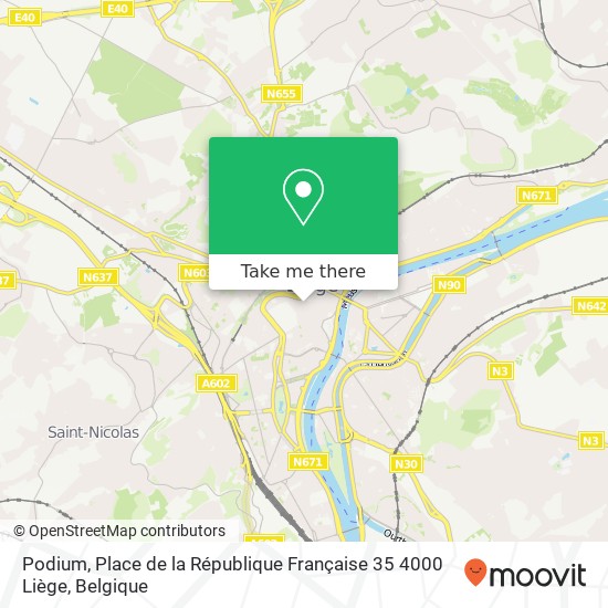 Podium, Place de la République Française 35 4000 Liège kaart