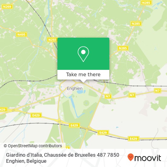 Giardino d'Italia, Chaussée de Bruxelles 487 7850 Enghien kaart